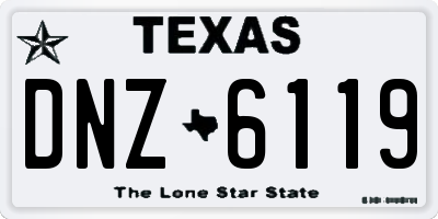 TX license plate DNZ6119