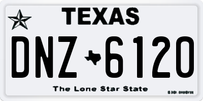 TX license plate DNZ6120