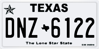 TX license plate DNZ6122
