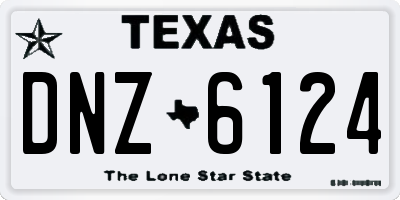 TX license plate DNZ6124