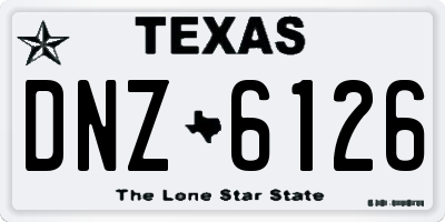 TX license plate DNZ6126