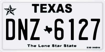 TX license plate DNZ6127