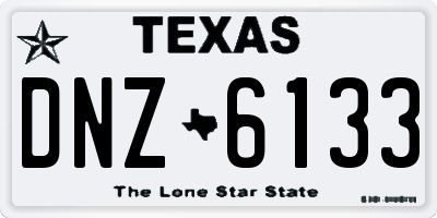 TX license plate DNZ6133