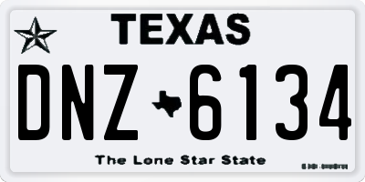 TX license plate DNZ6134