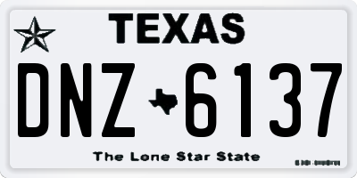 TX license plate DNZ6137