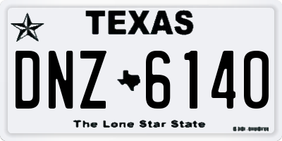 TX license plate DNZ6140