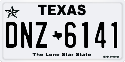 TX license plate DNZ6141