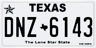 TX license plate DNZ6143