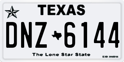 TX license plate DNZ6144