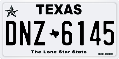 TX license plate DNZ6145