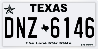 TX license plate DNZ6146