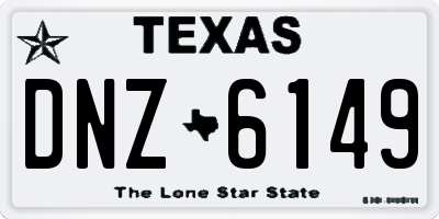 TX license plate DNZ6149