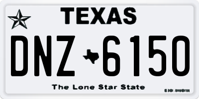 TX license plate DNZ6150