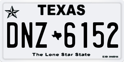 TX license plate DNZ6152