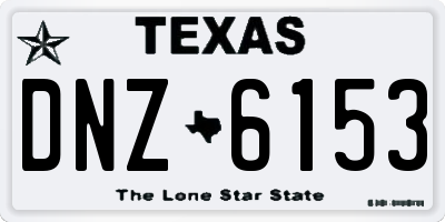 TX license plate DNZ6153