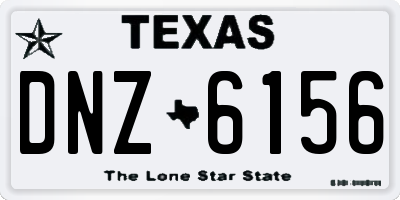 TX license plate DNZ6156