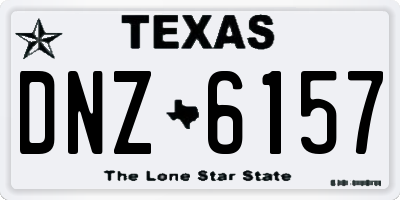 TX license plate DNZ6157