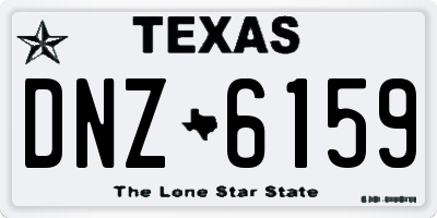 TX license plate DNZ6159