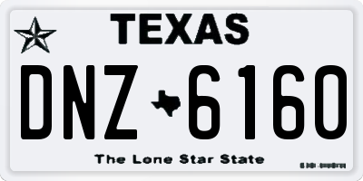 TX license plate DNZ6160