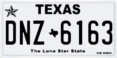 TX license plate DNZ6163