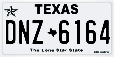 TX license plate DNZ6164