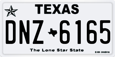 TX license plate DNZ6165