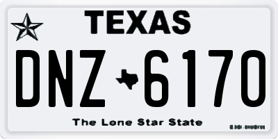 TX license plate DNZ6170