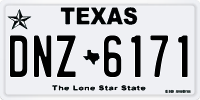 TX license plate DNZ6171