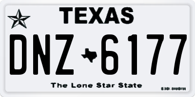 TX license plate DNZ6177