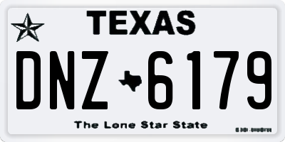 TX license plate DNZ6179