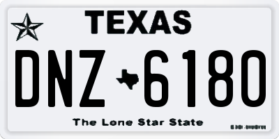 TX license plate DNZ6180