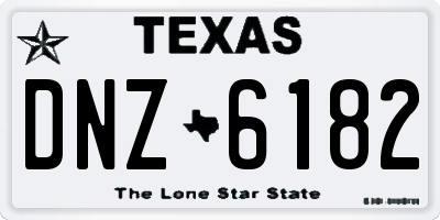 TX license plate DNZ6182