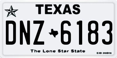 TX license plate DNZ6183