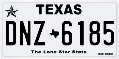 TX license plate DNZ6185