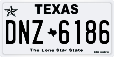 TX license plate DNZ6186