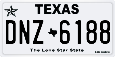 TX license plate DNZ6188