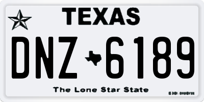 TX license plate DNZ6189