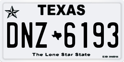 TX license plate DNZ6193