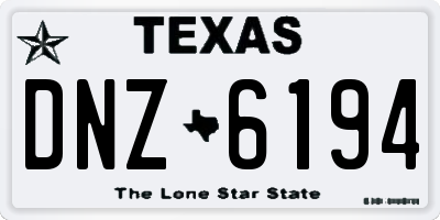 TX license plate DNZ6194