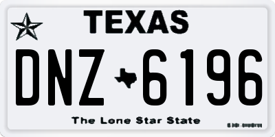 TX license plate DNZ6196