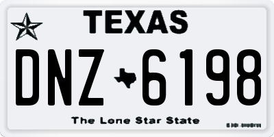 TX license plate DNZ6198