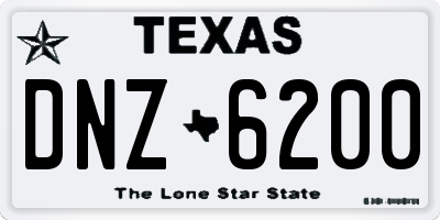 TX license plate DNZ6200