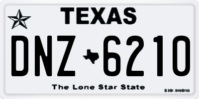 TX license plate DNZ6210