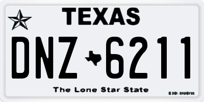 TX license plate DNZ6211