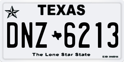TX license plate DNZ6213