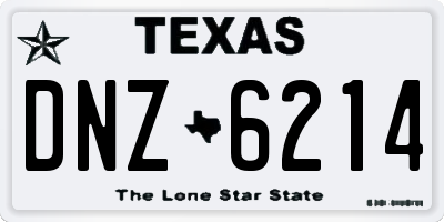 TX license plate DNZ6214