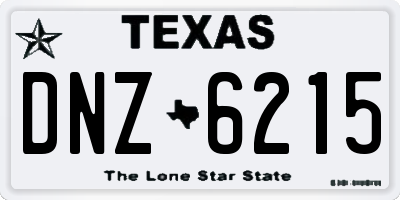 TX license plate DNZ6215