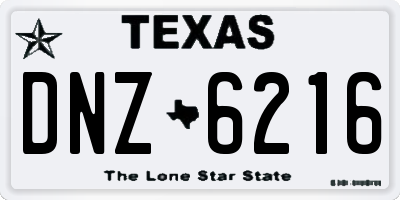 TX license plate DNZ6216