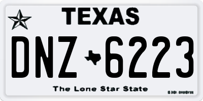 TX license plate DNZ6223