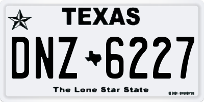 TX license plate DNZ6227